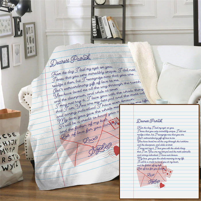 Love Letter Personalized Blankets