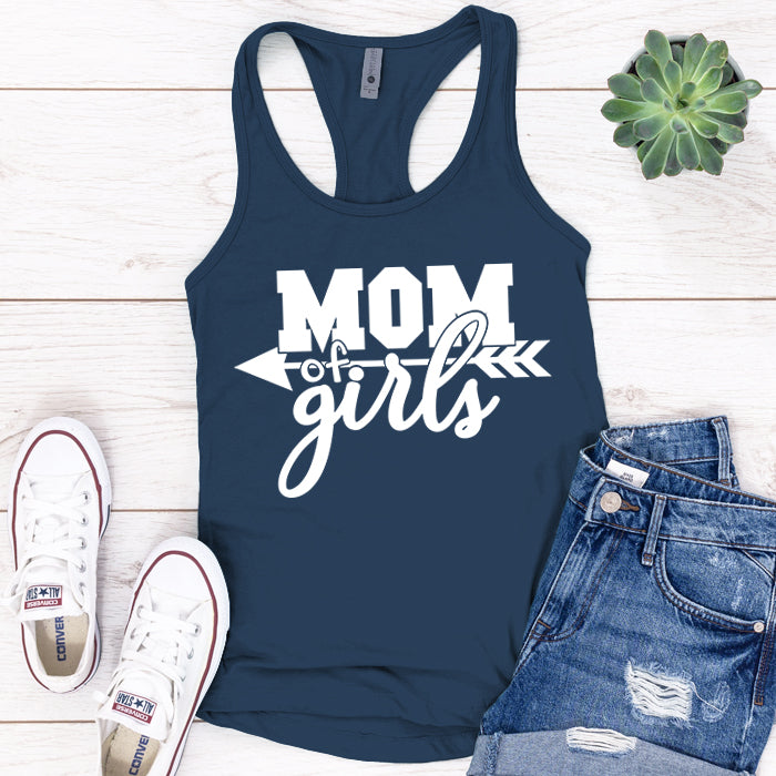 Mom Of Girls Arrow Premium Tank Top