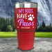 Personalized My Kid Has Paws Color Printed Tumblers Tumbler ZLAZER 30oz Tumbler Red 