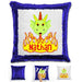 Dragon Personalized Magic Sequin Pillow Pillow GLAM Blue 