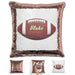 Football Personalized Magic Sequin Pillow Pillow GLAM Rose Gold 