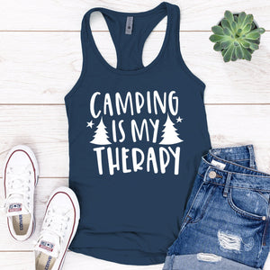 Camping Is My Therapy Premium Tank Top