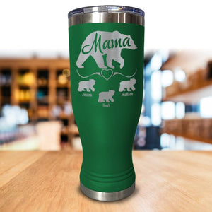 Personalized Mama Bear Pilsner Style Vase/Tumbler