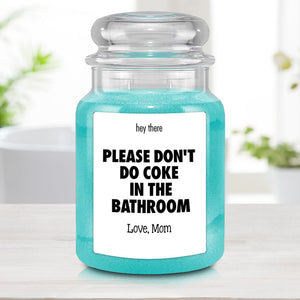 Bathroom Text Personalized Glass Storage Jar