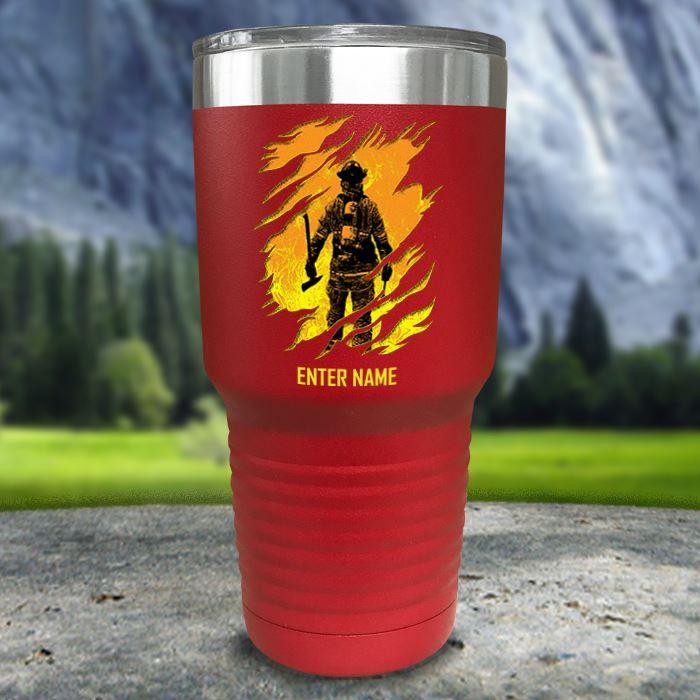 Personalized Into The Inferno Color Printed Tumblers Tumbler Nocturnal Coatings 30oz Tumbler Red 