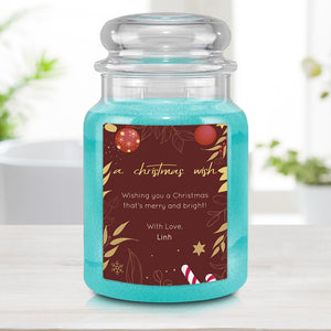 A Christmas Wish Personalized Candle