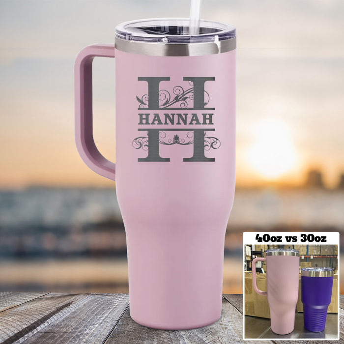 NEW 40oz Monogram Name Personalized Engraved Tumbler