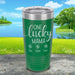 Lucky Mama (CUSTOM) With Child's Name Engraved Tumblers Tumbler ZLAZER 20oz Tumbler 