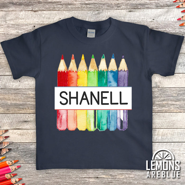 Personalized Color Pencil Premium Youth Tees