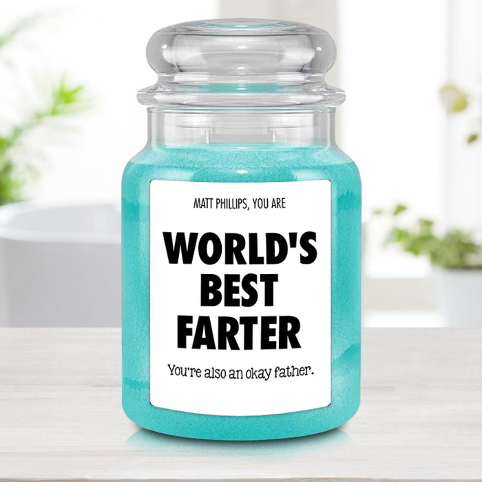 Personalized Dad Candle - World's Best Farter