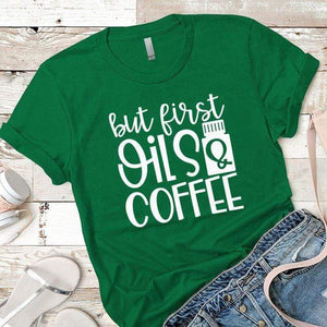 Oils And Coffee Premium Tees T-Shirts CustomCat Kelly Green X-Small 
