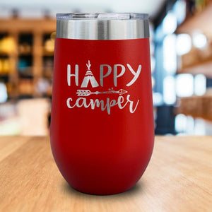 Happy Camper Engraved Wine Tumbler