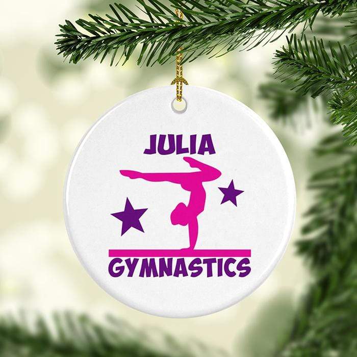 Gymnastics Personalized Ceramic Ornaments