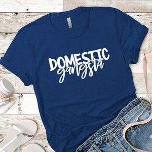Domestic Gangsta Premium Tees T-Shirts CustomCat Royal X-Small 