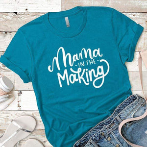 Mama In The Making Premium Tees T-Shirts CustomCat Turquoise X-Small 