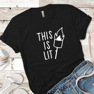 This Is Lit Premium Tees T-Shirts CustomCat Black X-Small 