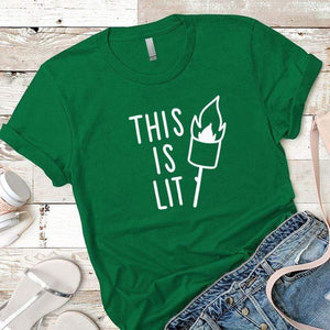 This Is Lit Premium Tees T-Shirts CustomCat Kelly Green X-Small 