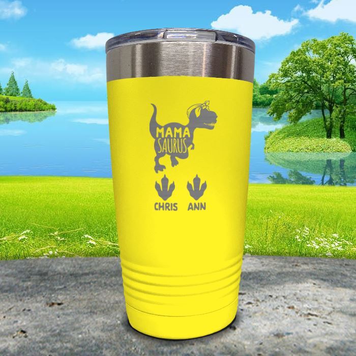 Mamasaurus With Babies Personalized Engraved Tumbler