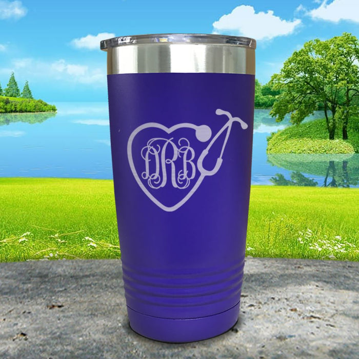 Personalized Nurse Monogram Engraved Tumbler.