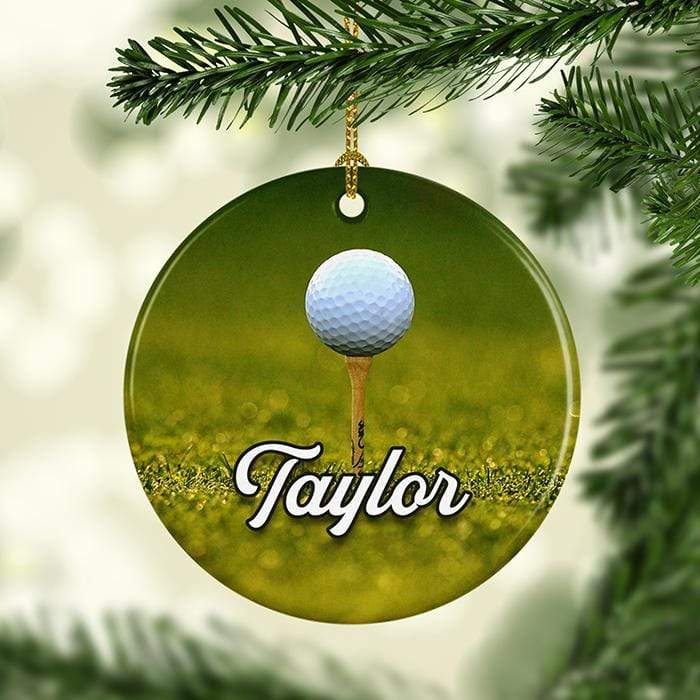Golf Field Personalized Ceramic Ornaments