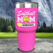 Personalized Softball Mom Color Printed Tumblers Tumbler ZLAZER 30oz Tumbler Pink 