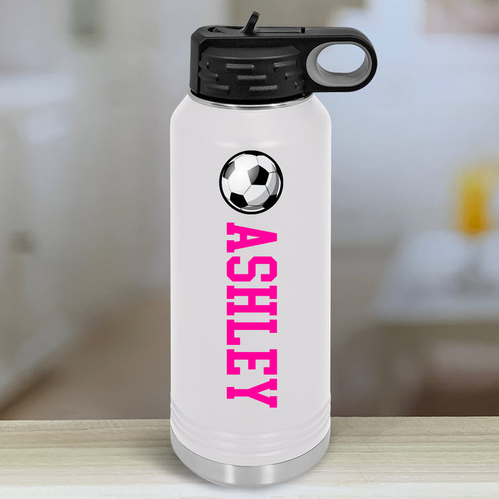 Personalized Sport Kids Water Bottle Tumblers with Color Printed Name