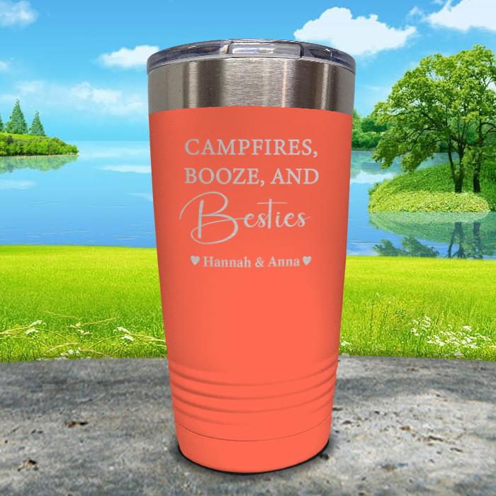 Campfires Booze and Besties Personalized Engraved Tumbler