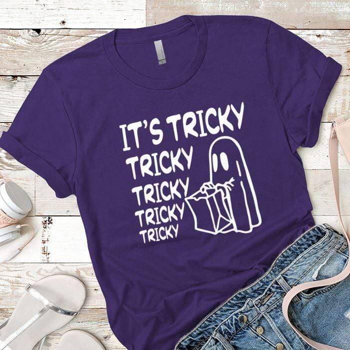 It's Tricky Tricky Tricky Tricky Premium Tees T-Shirts CustomCat Purple Rush/ X-Small 