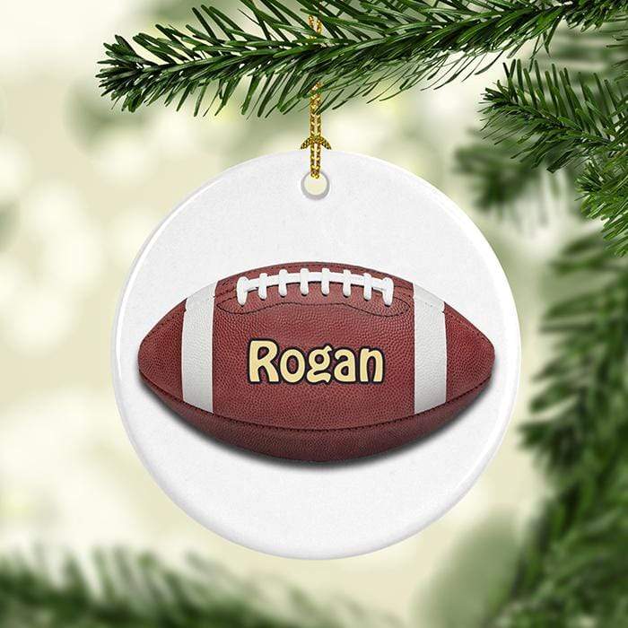 Football Personalized Ceramic Ornaments