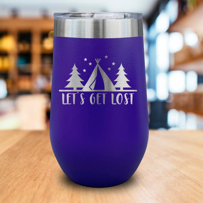 Let's Get Lost Engraved Wine Tumbler