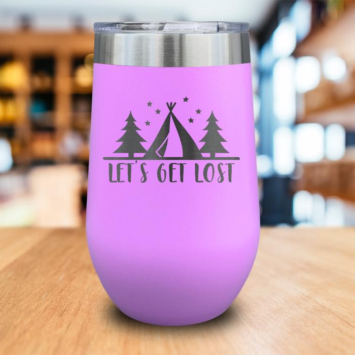 Let's Get Lost Engraved Wine Tumbler