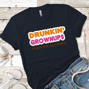 Drunkin Grownups Premium Tees T-Shirts CustomCat Midnight Navy X-Small 