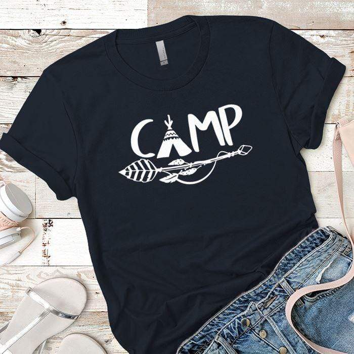 Camp Premium Tees T-Shirts CustomCat Midnight Navy X-Small 