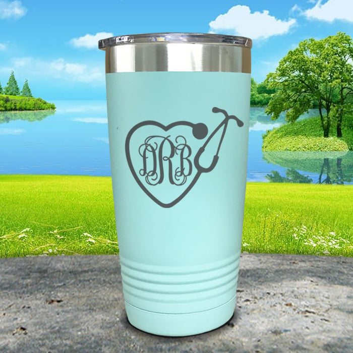 Personalized Nurse Monogram Engraved Tumbler.