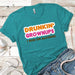 Drunkin Grownups Premium Tees T-Shirts CustomCat Tahiti Blue X-Small 