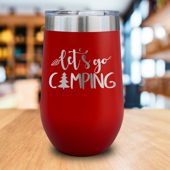 Let's Go Camping Engraved Wine Tumbler