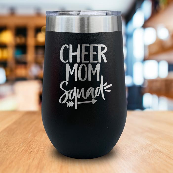 Cheer Mom Squad Engraved Wine Tumbler