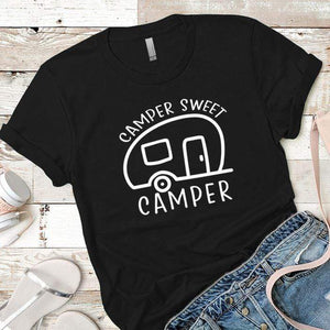 Camper Sweet Camper 2 Premium Tees T-Shirts CustomCat Black X-Small 
