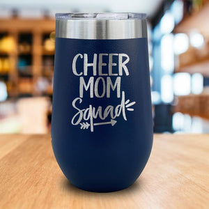 Cheer Mom Squad Engraved Wine Tumbler