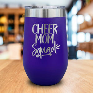 Cheer Mom Squad Engraved Wine Tumbler