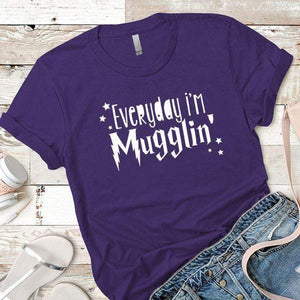 Everyday Mugglin Premium Tees T-Shirts CustomCat Purple Rush/ X-Small 