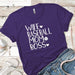 Wife Baseball Mom Boss Premium Tees T-Shirts CustomCat Purple Rush/ X-Small 