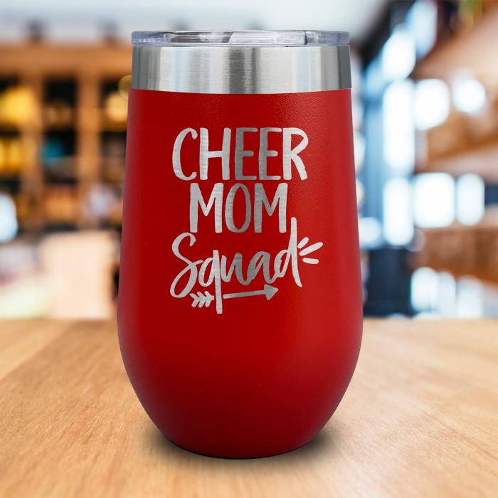 Cheer Mom Squad Engraved Wine Tumbler