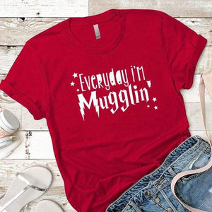 Everyday Mugglin Premium Tees T-Shirts CustomCat Red X-Small 