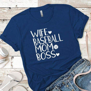 Wife Baseball Mom Boss Premium Tees T-Shirts CustomCat Royal X-Small 