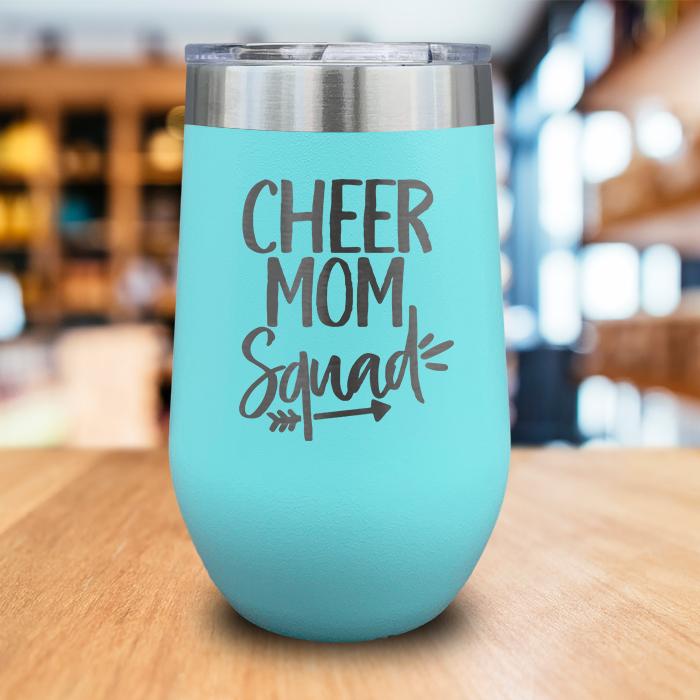 Cheer Mom Squad Engraved Wine Tumbler