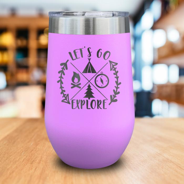 Let's Go Explore Engraved Wine Tumbler