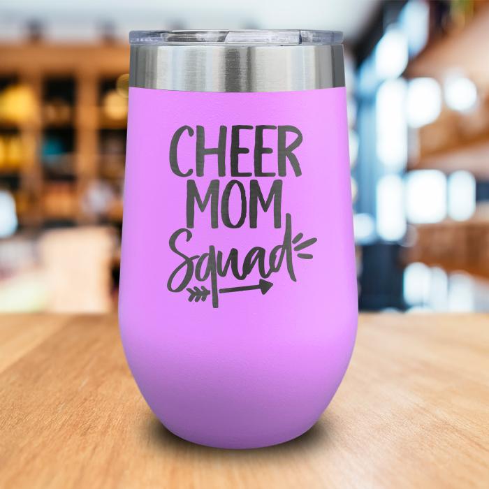 Cheer Mom Squad Engraved Wine Tumbler