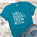 Wife Baseball Mom Boss Premium Tees T-Shirts CustomCat Turquoise X-Small 