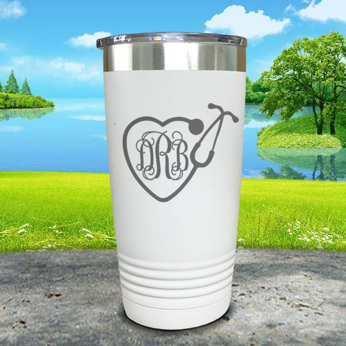 Personalized Nurse Monogram Engraved Tumbler.